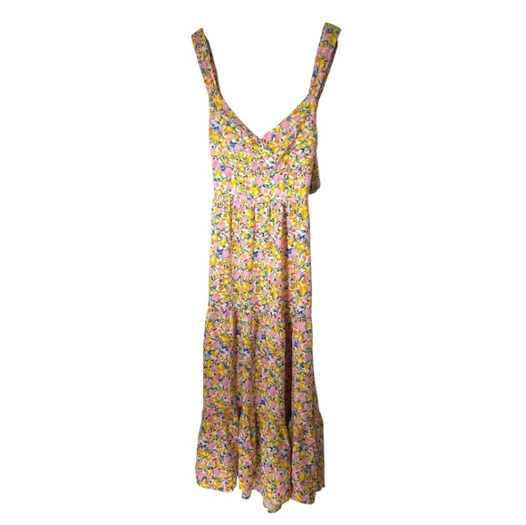 Just Found Lemon Floral Print Multicolor Dress Juniors Medium - Picture 5 of 13